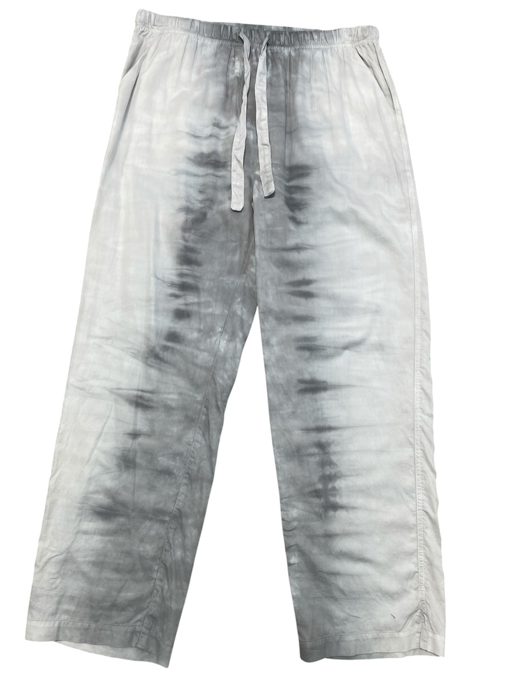 Raquel Allegra Gray Tie-Dye Wide Leg Drawstring Pants